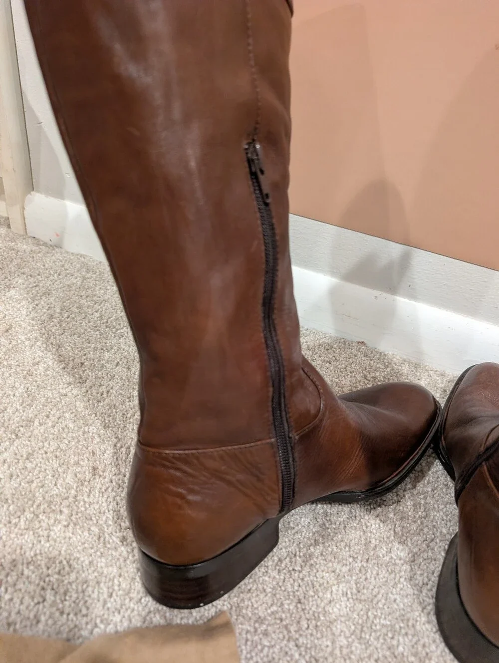 NEW Born Brown Leather Knee-High Riding Boots